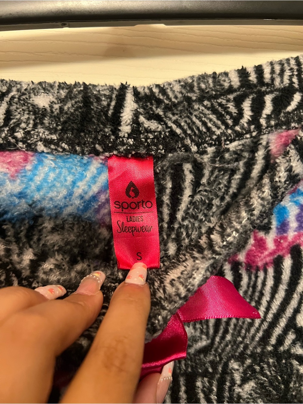 Sporto black & pink zebra pyjama pants Size S - Picture 3 of 3